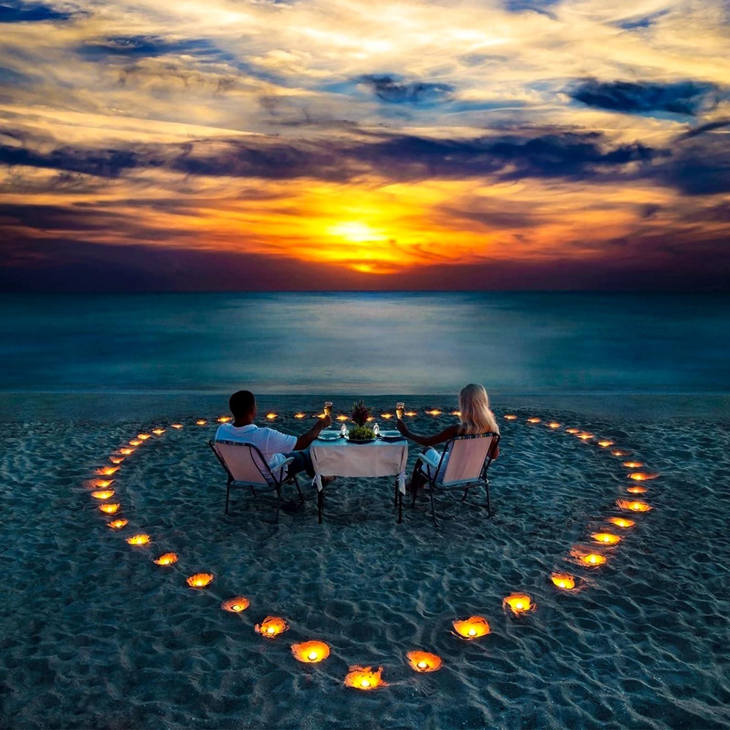 12 Nến LED Tuổi thọ pin 120 giờ, Nến Tealight không cháy, Trang trí theo tâm trạng trong nhà/ngoài trời cho Giáng sinh, Phục sinh, Đám cưới