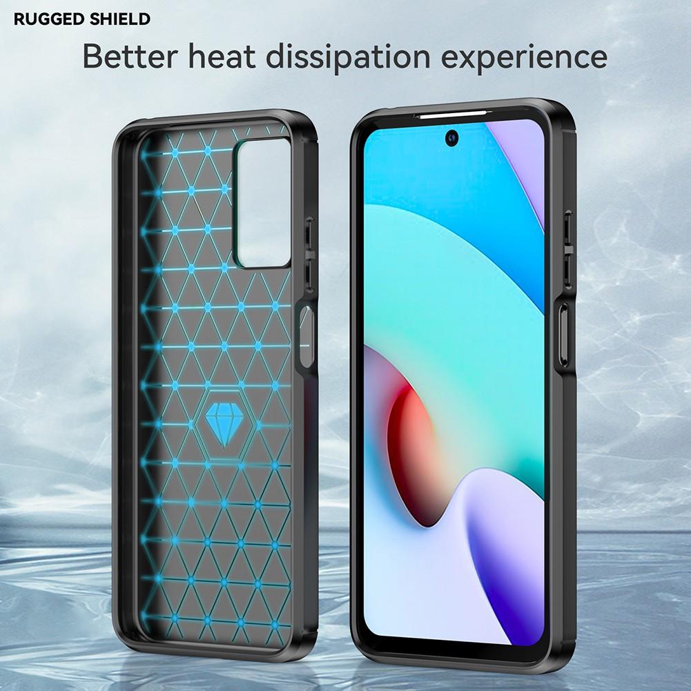 Ốp lưng cho Xiaomi Redmi 10 dẻo Cacbon phay xước chống sốc chống vân tay