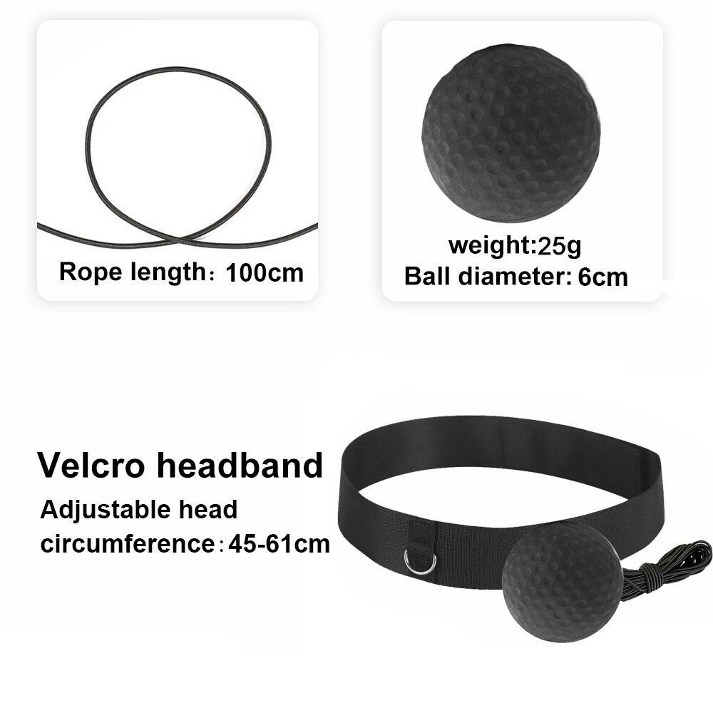 Boxing Reflex Ball Punching Ball Raising Speed Reaction Agility Hand Eye Training With Headband Gym Boxing Fitness Equipment