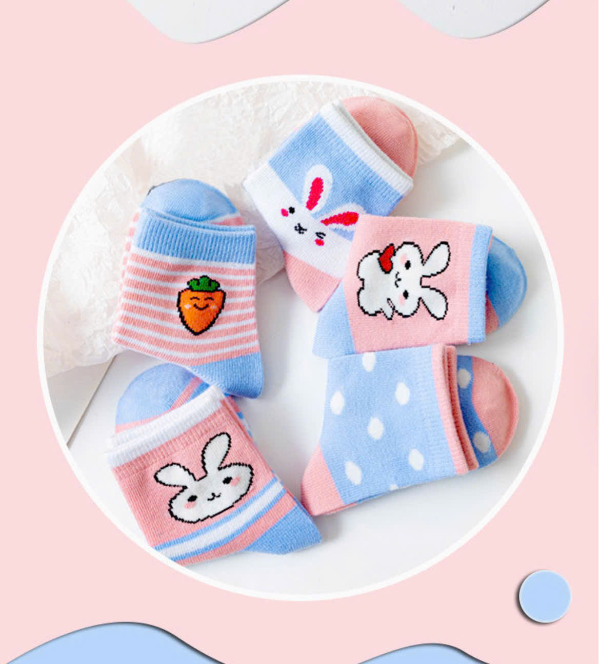 SET 5 ĐÔI TẤT VỚ 37 DỄ THƯƠNG TỪ 1-12 TUỔI DÀNH CHO BÉ GÁI