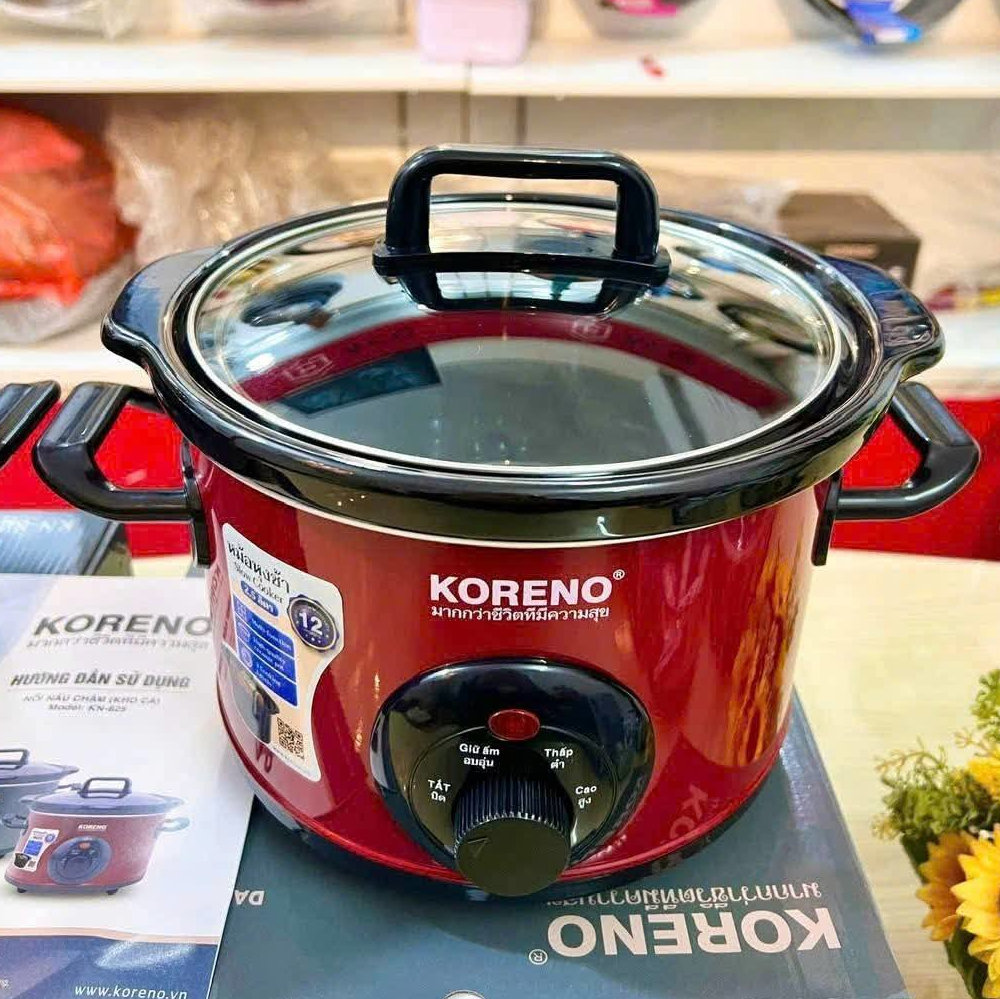 Nồi nấu chậm, kho cá, ninh xương Koreno Thái Lan 2.5L KN-825 - hàng chính hãng