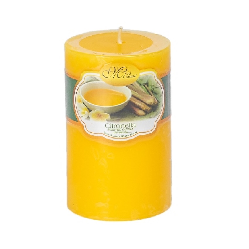 Set 3 nến thơm trụ tròn D5H8 Miss Candle FTRAMART NQM0819 5 x 8 cm (Chọn màu)