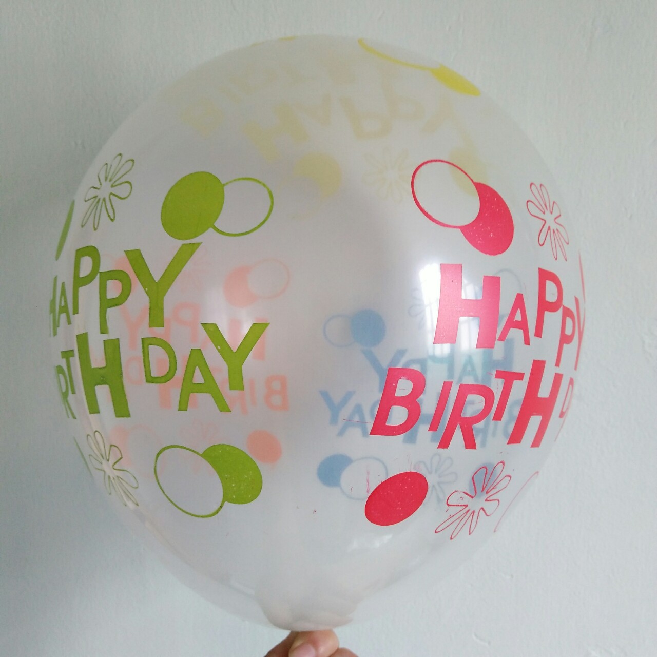 10 bong bóng sinh nhật trong suốt in Happy Birthday 