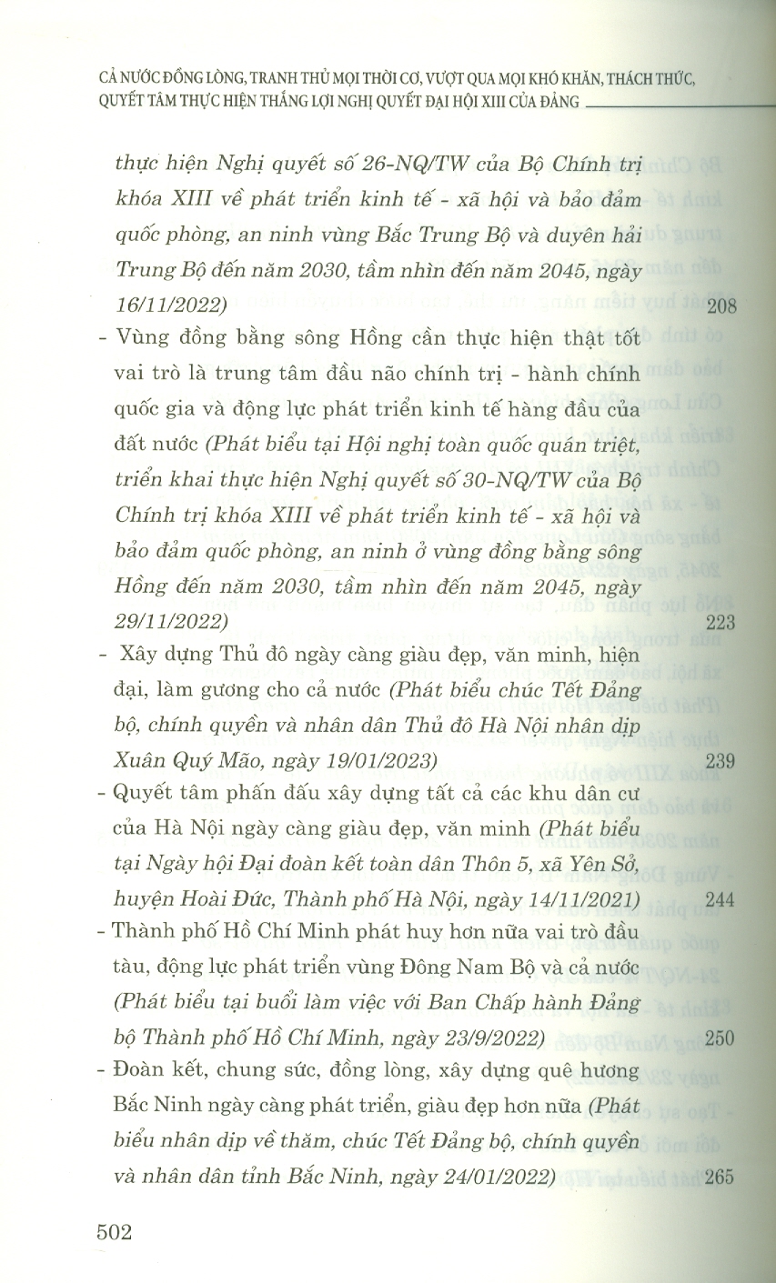 Cả Nước Đồng Lòng, Tranh Thủ Mọi Thời Cơ, Vượt Qua Mọi Khó Khăn, Thách Thức, Quyết Tâm Thực Hiện Thắng Lợi Nghị Quyết Đại Hội XIII Của Đảng - TBT Nguyễn Phú Trọng