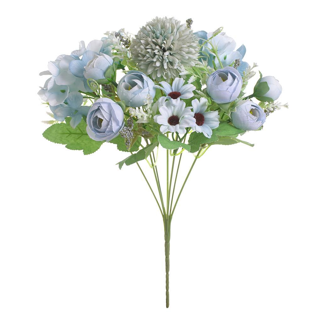 2PCS ARTIFICIAL SILK ROSE BRIDAL BOUQUET FLOWER ARRANGEMENTS WEDDING HOME DECOR