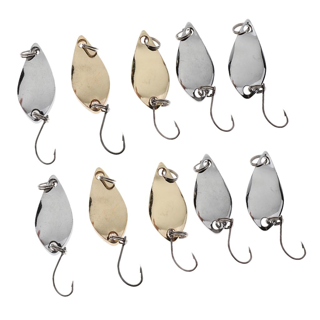 Hard Fishing Lure Metal Spinner Spoon Baits Sequins Baits With Single Hook