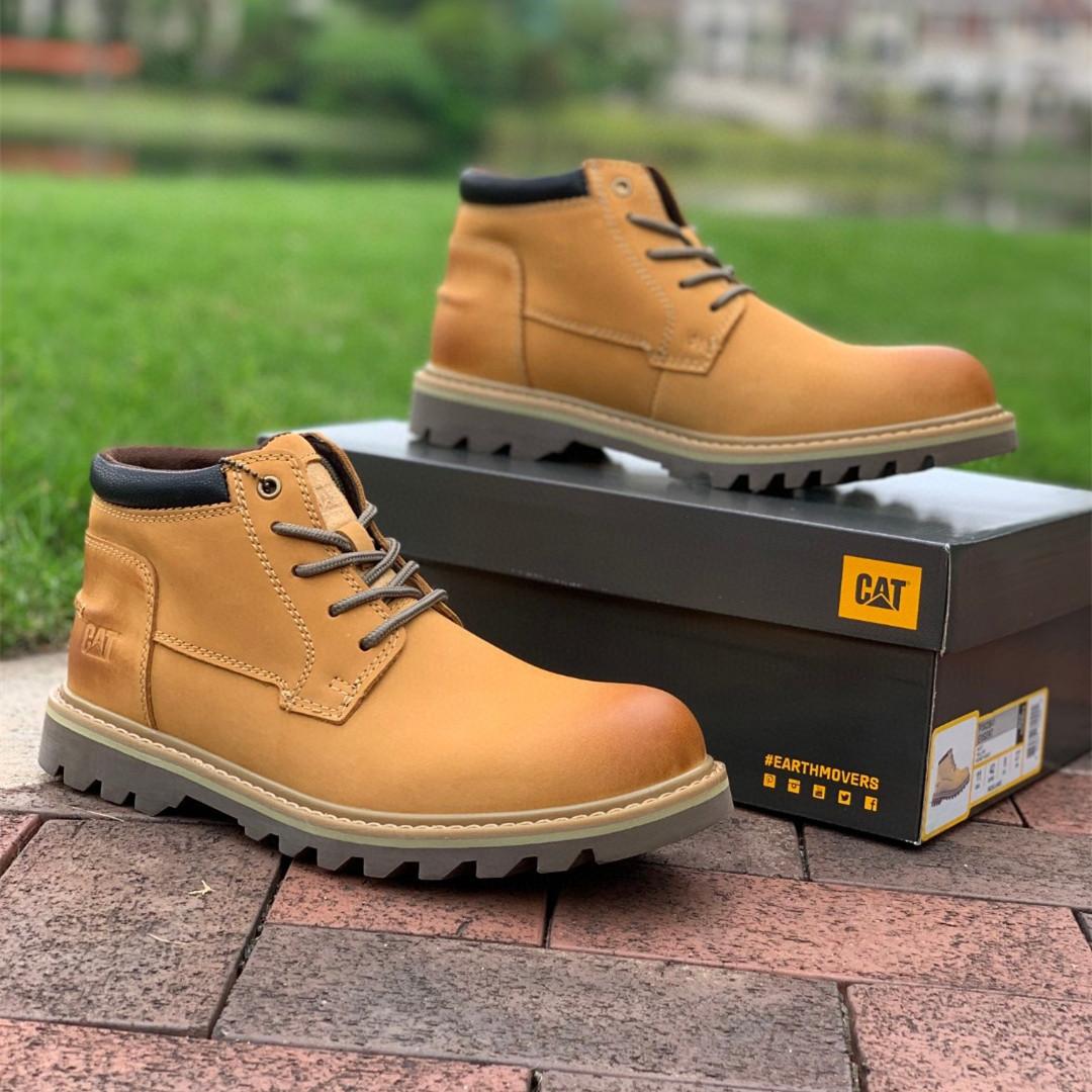 Phong cách mới nhất của mèo Goodyear giày bốt xe máy cao hàng đầu giày dụng cụ cổ điển giày bốt nam giày bốt quân sự giày thường ngoài trời giày da đầu lớn giày da