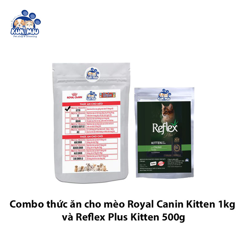 Combo thức ăn cho mèo con Royal Canin Kitten 36 + Reflex Plus Kitten