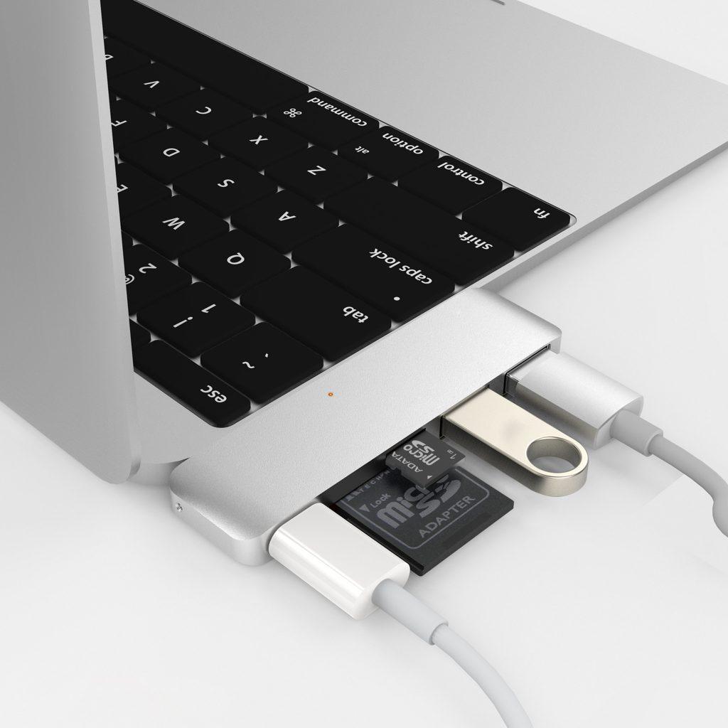 Cổng chuyển đổi HyperDrive 5-in-1 USB-C Hub dành cho MacBook, PC &amp; Devices Cổng USB C hỗ trợ Power deliver - hàng chính hãng