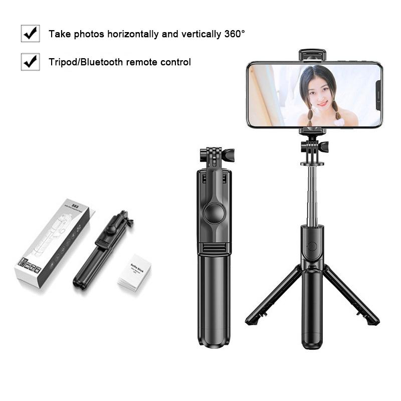 Gậy Selfie Bluetooth Không Dây Xoay 360 Độ Có Đèn