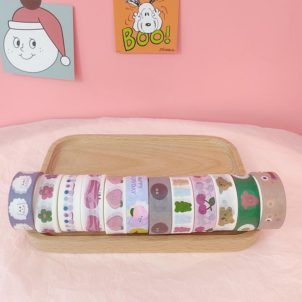 Cuộn Băng Keo Họa Tiết Hoạt Hình Dễ Thương Trang Trí DIY
