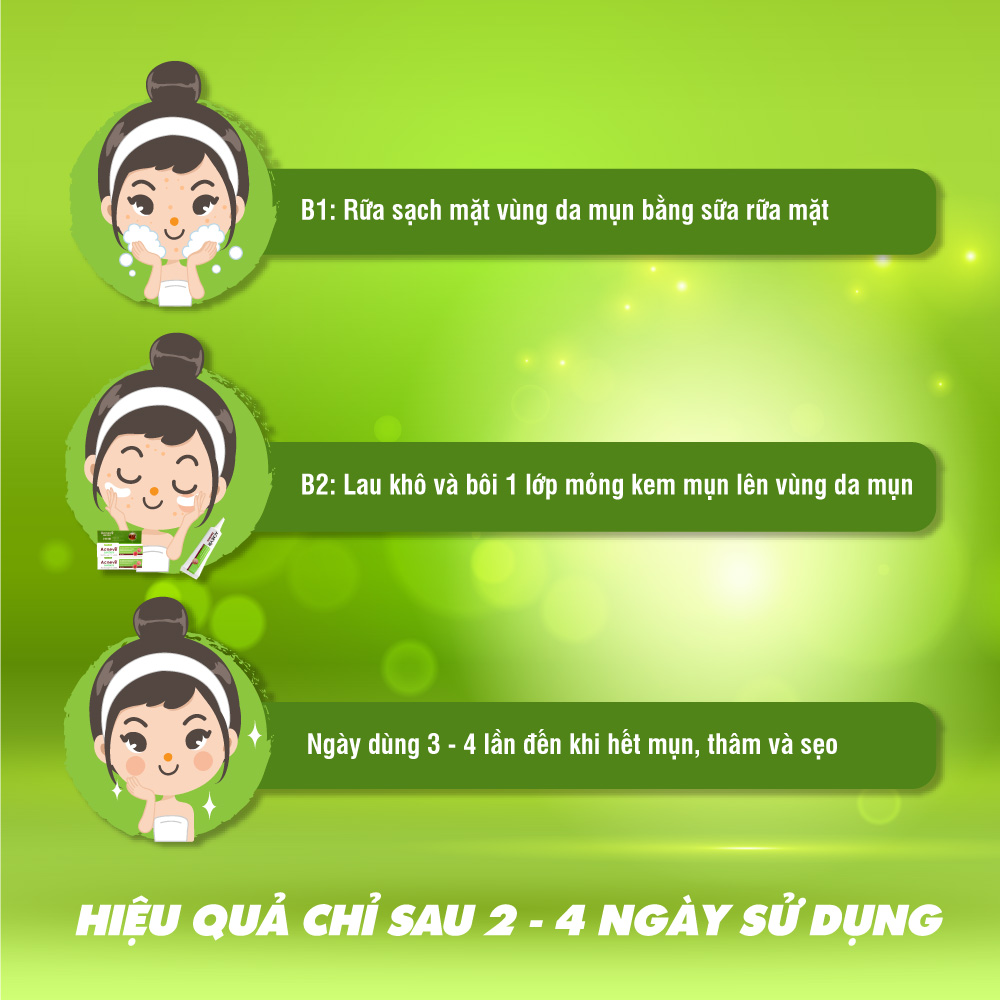 Combo 2 Kem Giảm Mụn Mủ Mụn Viêm Mụn Bọc Acnevir Santafa xanh ( Tuýp 10gr )