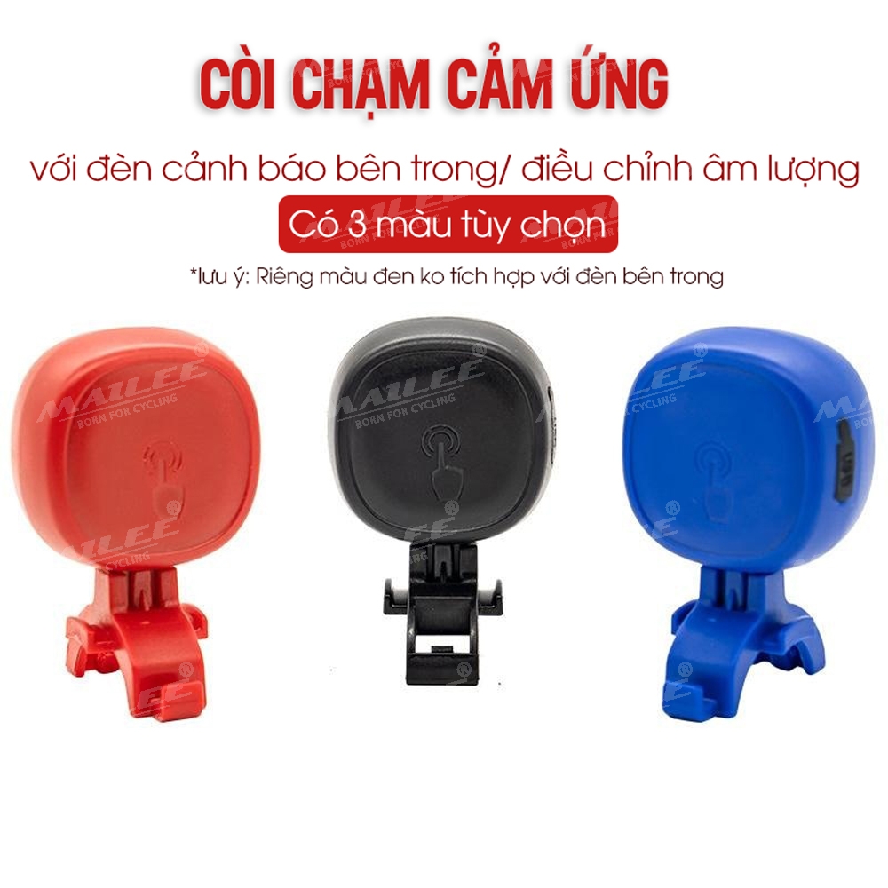 Còi Chuông Xe Đạp USB Cảm Ứng Có Đèn Bên Trong LD-69 Chống Nước Âm Thanh 90-110dB pin 300mAh Mai Lee