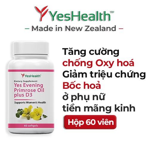 Viên uống hoa anh thảo Yeshealth Yes Evening Primrose Oil Plus D3 hỗ trợ cải thiện và tăng cường nội tiết tố nữ đẹp da