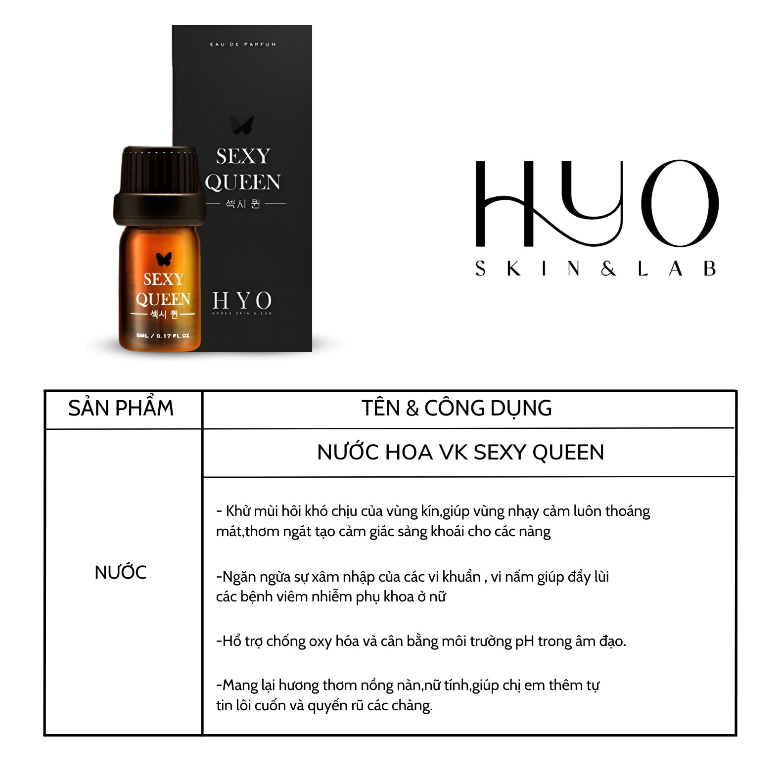 Nước hoa cho cô bé HYO SEXY QUEEN 5ml - Hàn Quốc