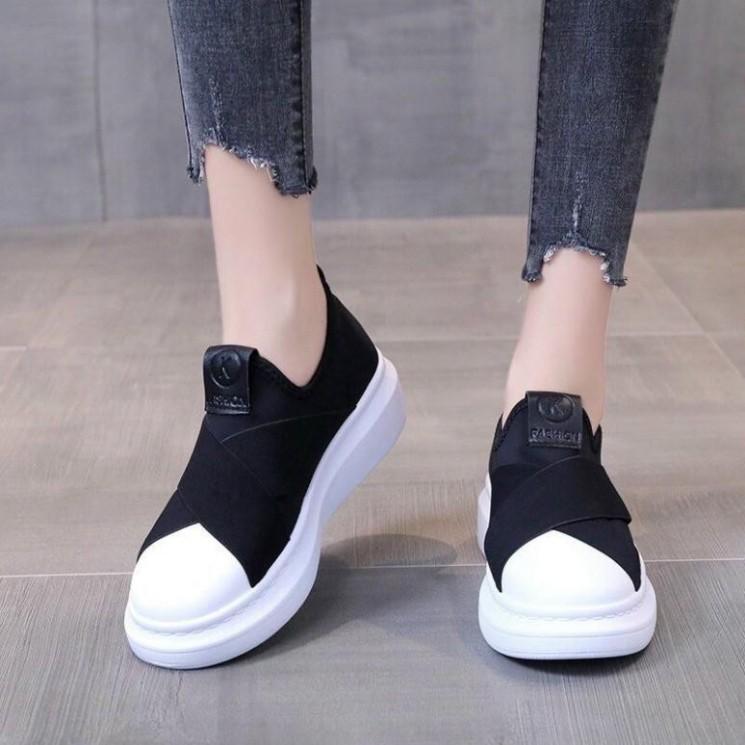 Sneakers Nữ, Giày Thể Thao Nữ Dây Chéo Độn Đế 4cm Đế Phẳng Dành Mùa Thu Đông Năng Động Cá Tính MinhtuShoes Giày