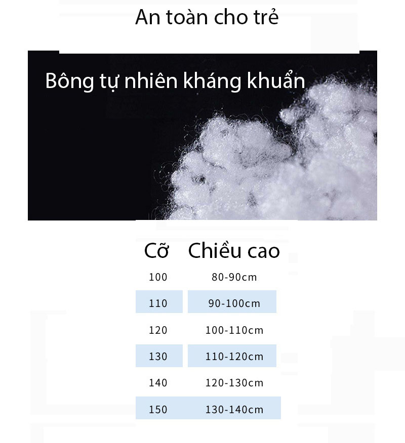 Áo khoác trẻ em lót bông có mũ, áo khoác mùa đông dày , áo khoác thân dài trẻ em nam nữ phong cách Nhật BảnAKL.TE