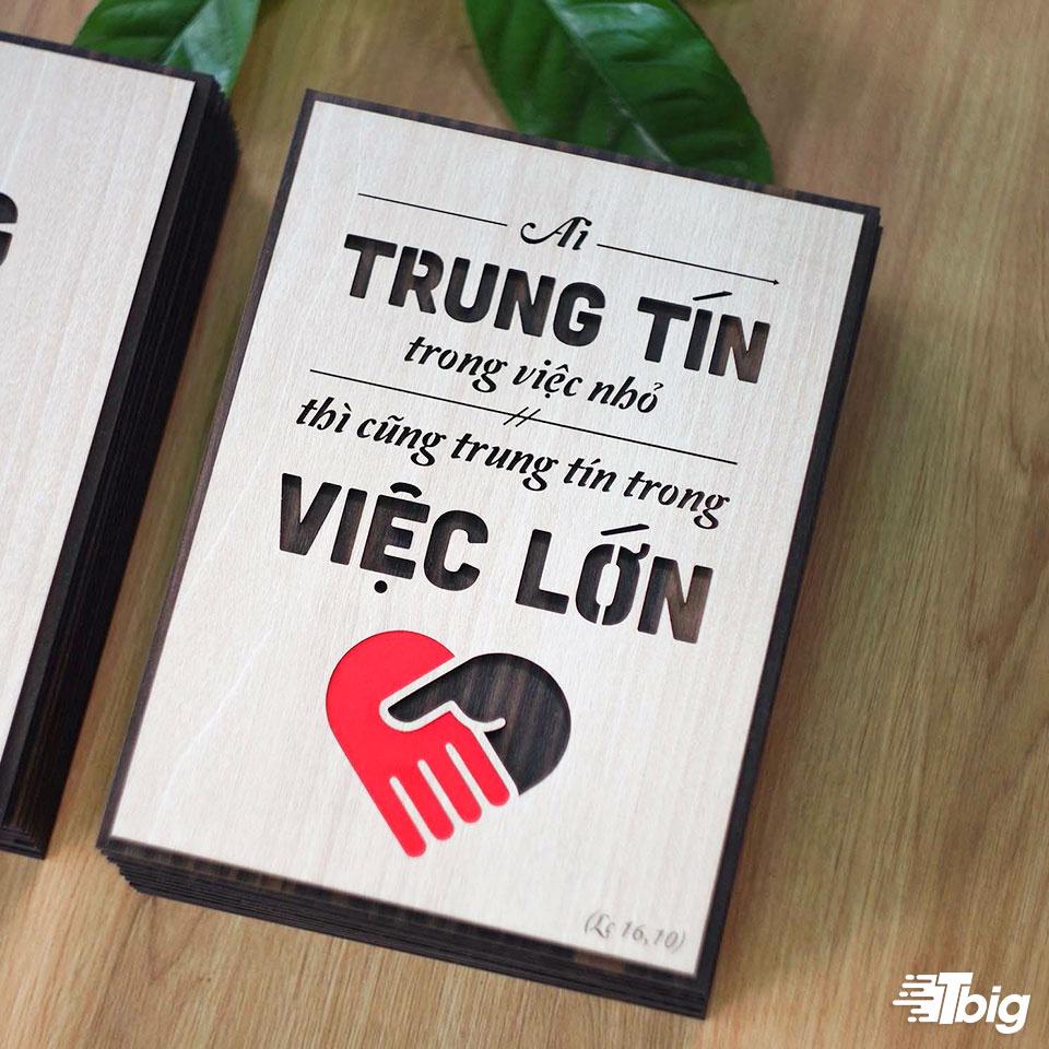 Tranh công giáo TBIG-CG004: Ai trung tín trong việc nhỏ thì cũng trung tín trong việc lớn 20x27cm