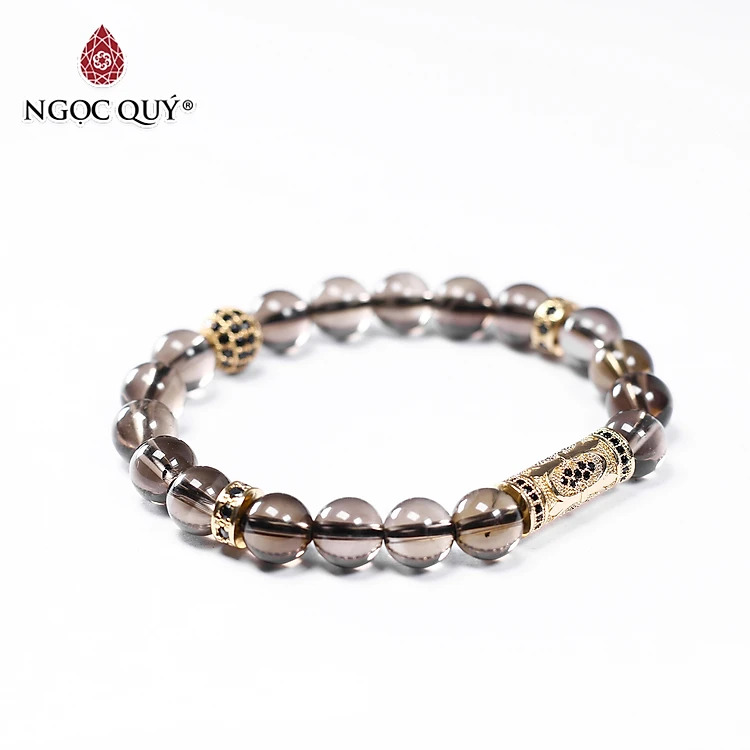 Vòng tay đá thạch anh khói mệnh kim, mệnh thủy - Ngọc Quý Gemstones