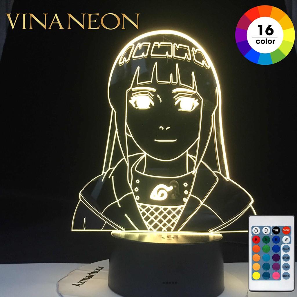 Đèn Led Trang Trí ️ Đèn Trang Trí Bàn Làm Việc Nhân Vật HINATA Đèn Neon Trang Trí 3D Anime NARUTO