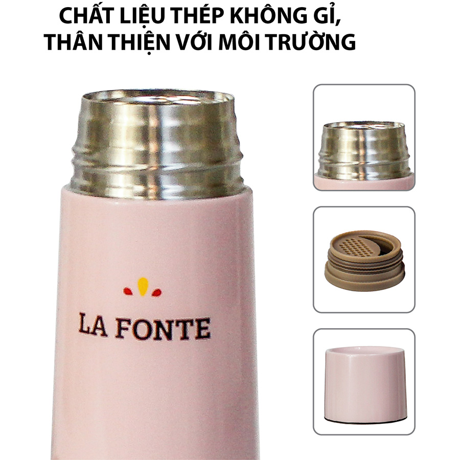 Bình Giữ Nhiệt La Fonte (370ml) Màu Hồng - 000891
