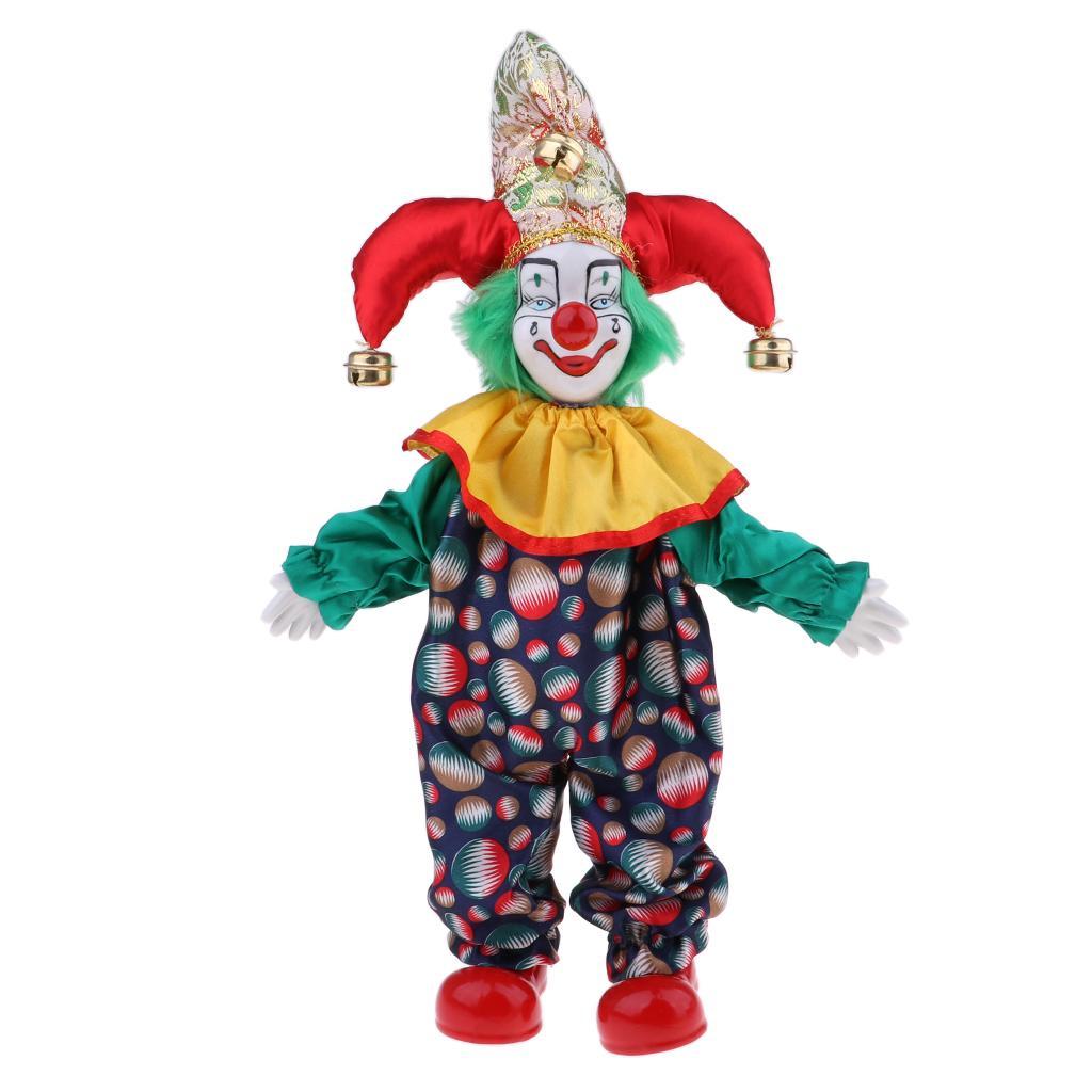 38cm Adorable Porcelain Doll Harlequin Doll Christmas Gift  Ornaments #2