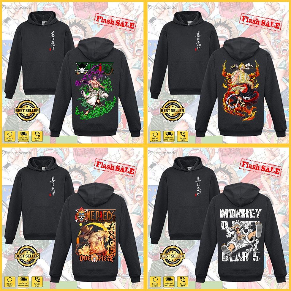 Áo Hoodie One Piece - Áo Anime in hình Luffy, Zoro, Sanji, Ace mẫu mới cực đẹp