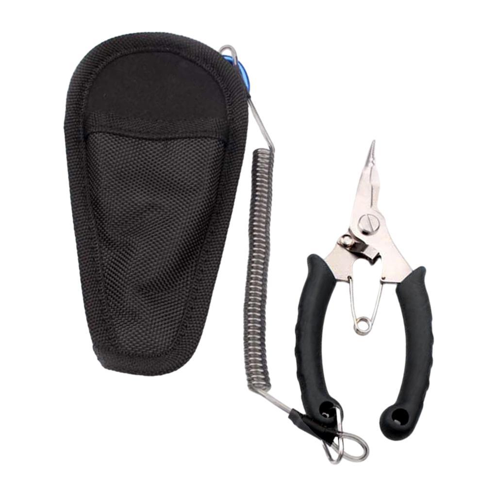 Fishing Pliers Cutter Fish Lip Hook Remover Tool with Lanyard Saltwater Fishing Equipment Multifunctional