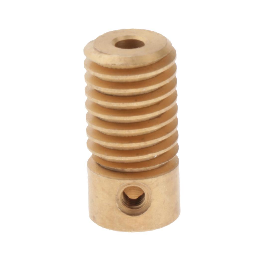 Brass Worm Gear Wheel Worm Gear Shaft Kits 0.5 Modulus