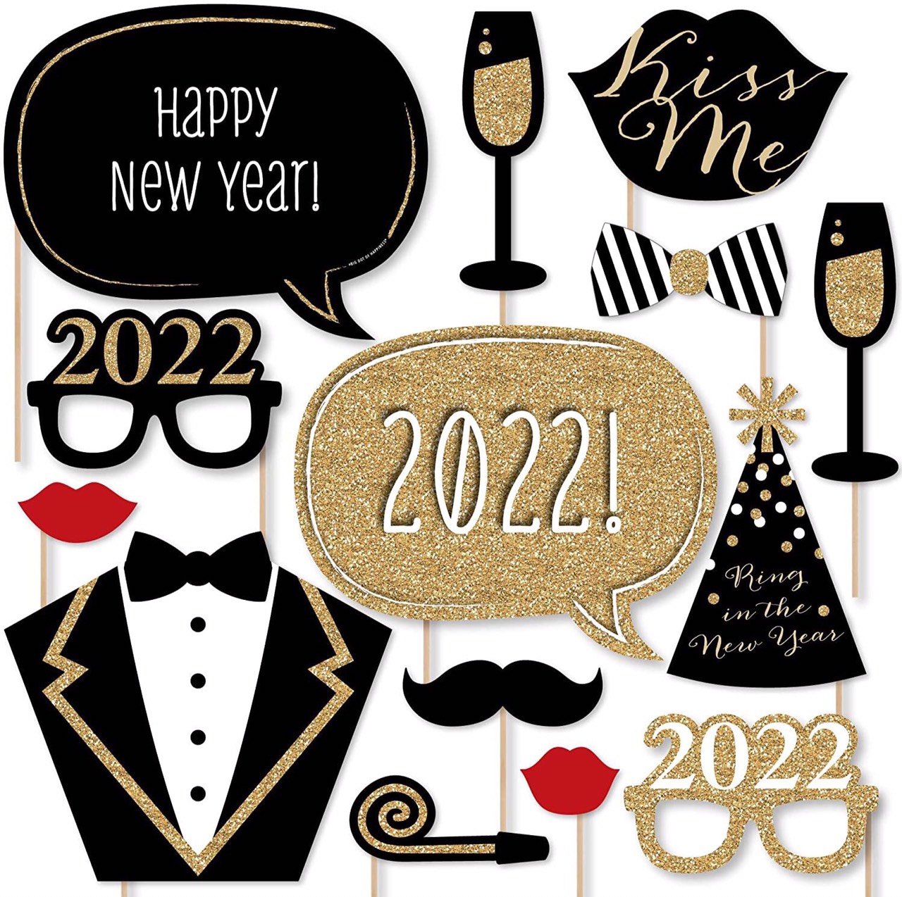 Bộ photo props Happy New Year 14 cái cbhp50