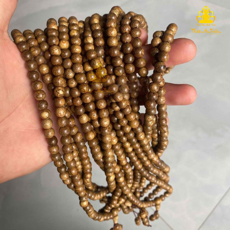 Chuỗi trầm hương 108 hạt - chuỗi trầm hương tốc tự nhiên cao cấp tài lộc hanh thông - Size 8mm