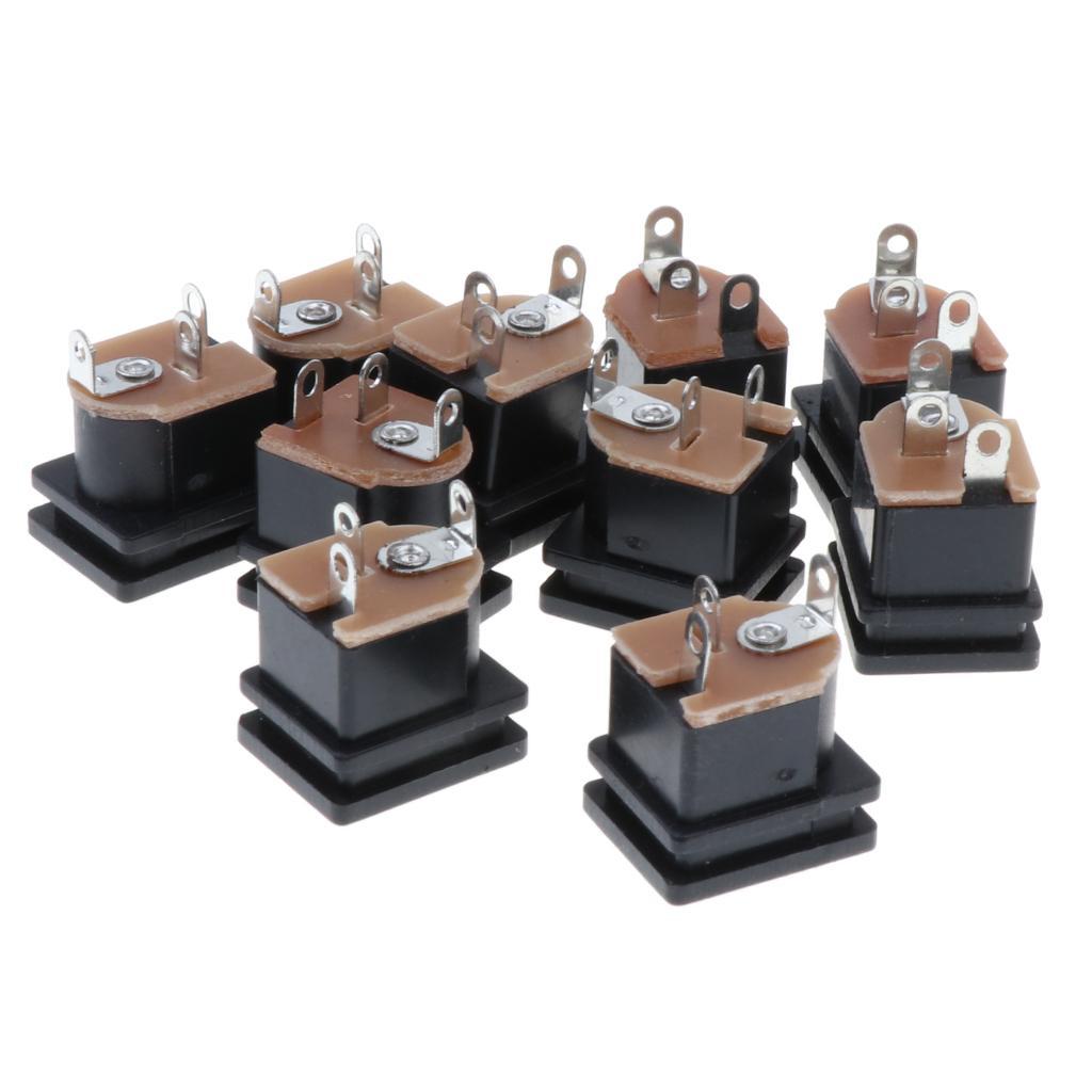 10pcs 5.5mmx2.5mm DC Power  Socket Female Panel Mount Adapter-Square