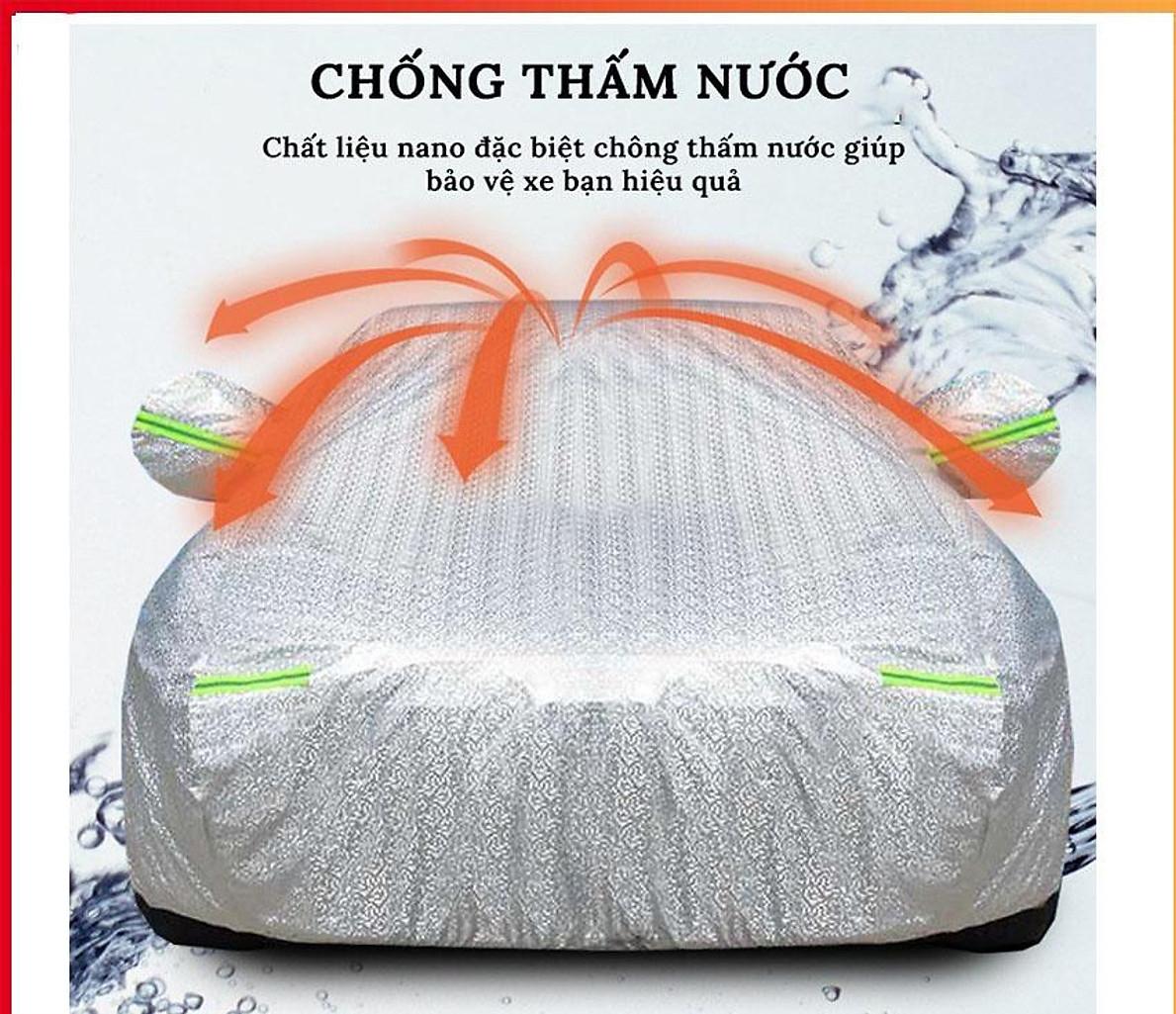 Bạt Phủ Ô Tô VINFAST FADIL, LUX A 2.0, LUX SA 2.0, Chất Liệu Bạt Tráng Nhôm 3 lớp,  có phản quang