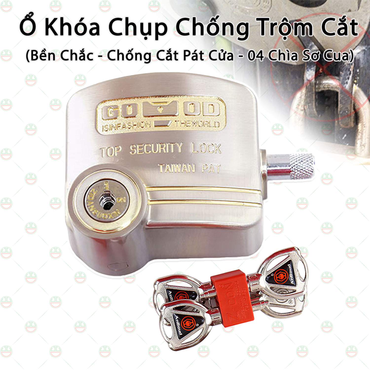 [Loại Tốt] Ổ Khóa Cùm Chụp Chống Cắt KhoNCC Hàng Chính Hãng, Chống Nạy Bảo Vệ Nhà - Văn Phòng - Xưởng Kho Của Bạn - KPD-7826-KhoaPLCN