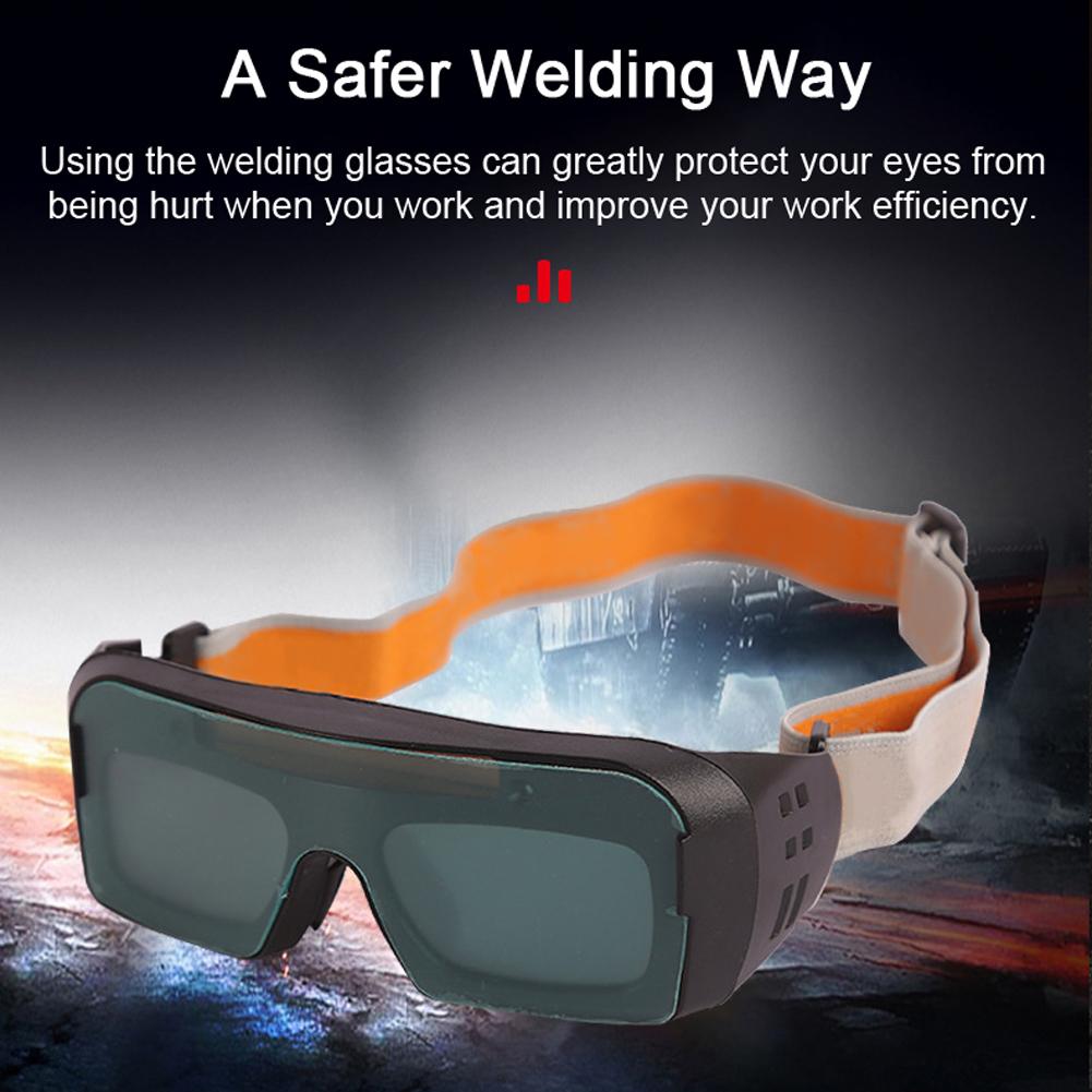 Solar Power Auto Darkening Welding Glasses Safety Protective Welders Glasses Argon Arc Welding Electric Welding Glasses Practical Welding Glasses Utility Welding Tools