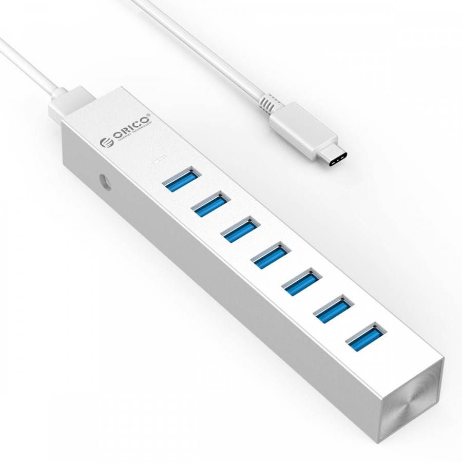 Bộ chia USB HUB 7 cổng USB 3.0 Type C Orico ASH7-U3 - Hàng Chính Hãng