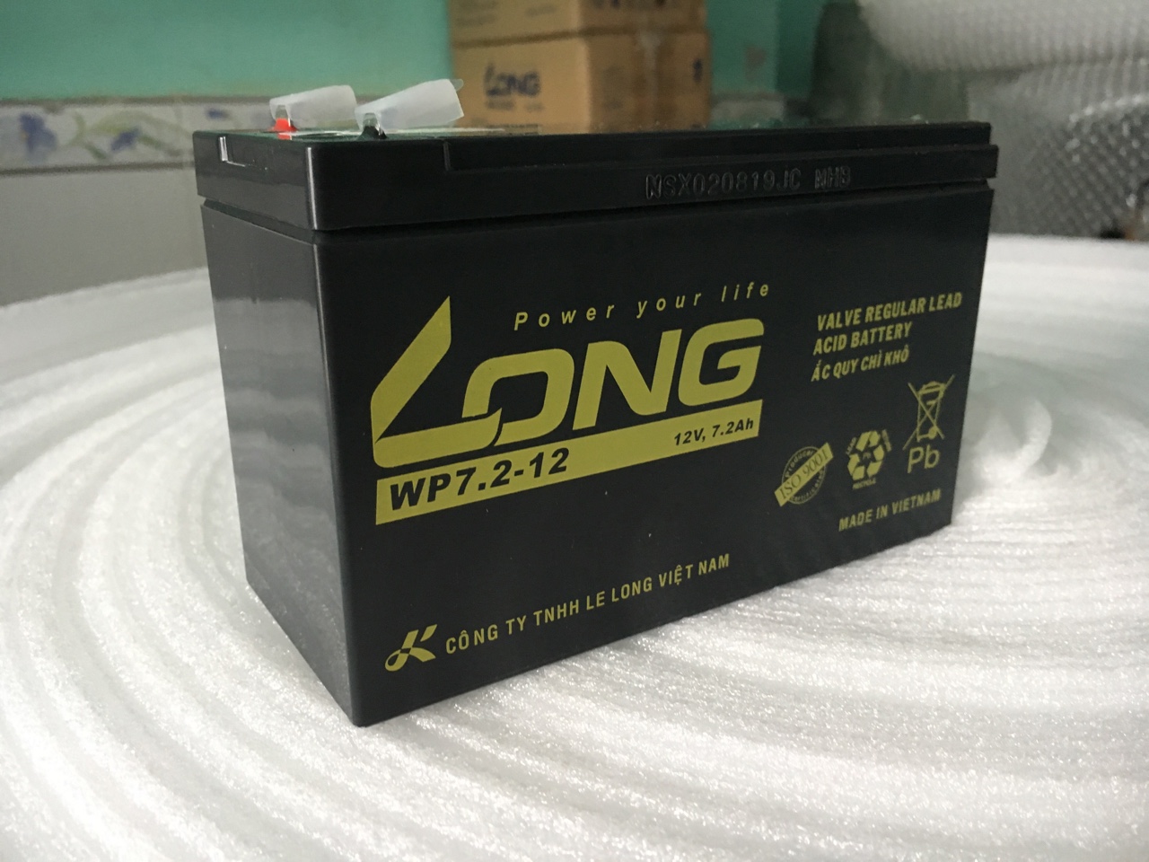 Bình ắc quy LONG 12V 7.2Ah WP7.2-12 - - Hàng Chính Hãng