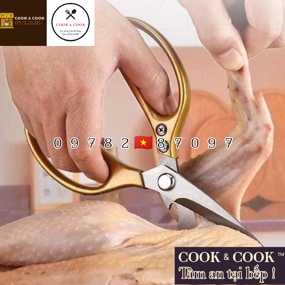 Kéo làm bếp inox đa năng cao cấp kéo cắt xương, gà, cá, vải và thực phẩm