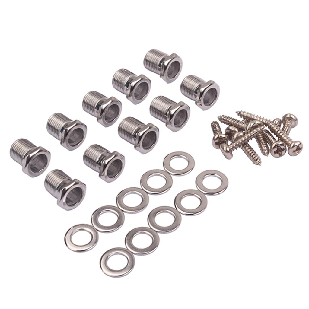 Sunnimix 10 Bộ Lục Giác Ren Bushing Ferrules Cho Hộp Đàn Guitar Chỉnh PEG Bắt Sóng Máy Đầu DIY