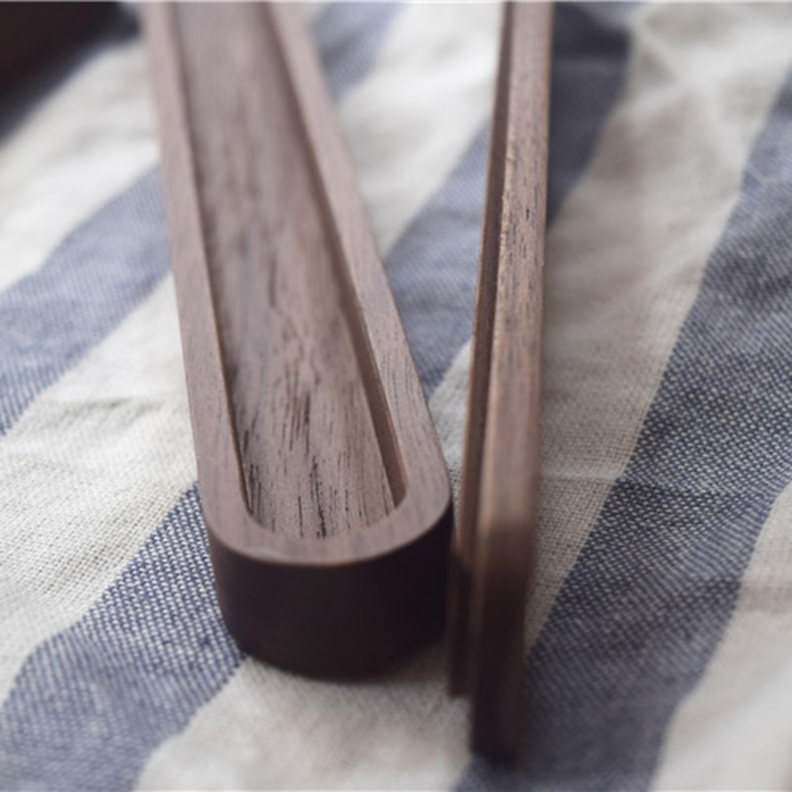 2 Set Portable Outdoor Travel Tableware Walnut Wood Chopsticks with Box Case