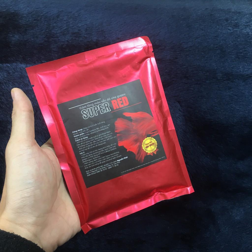 Cám kích đỏ SUPER RED dành cho cá BETTA,GUPPY gói 100g