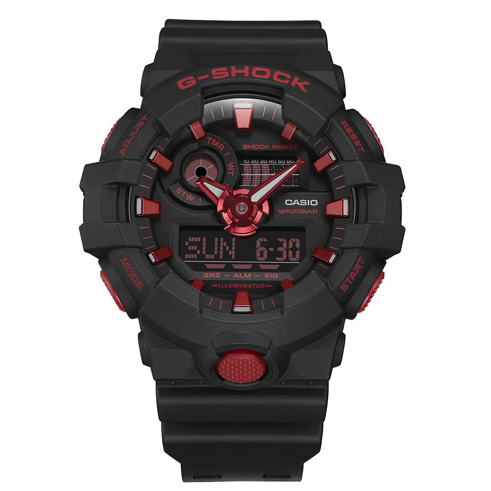 Đồng hồ nam dây nhựa Casio G-Shock chính hãng Anh Khuê GA-700BNR-1ADR (53mm)