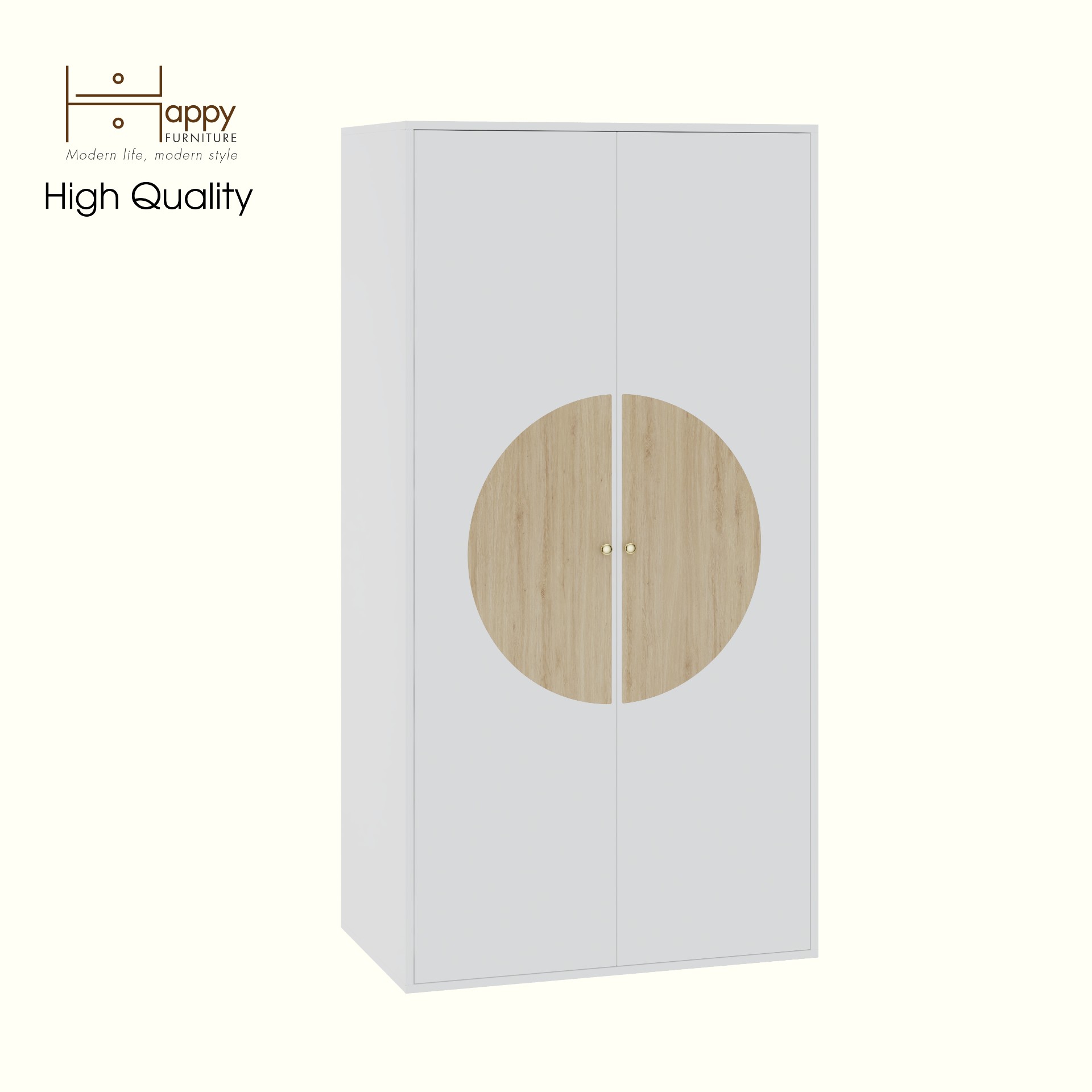 [Happy Home Furniture] BANA, Tủ quần áo 2 cửa mở, 90cm x 56cm x 176cm ( DxRxC), TCM_128