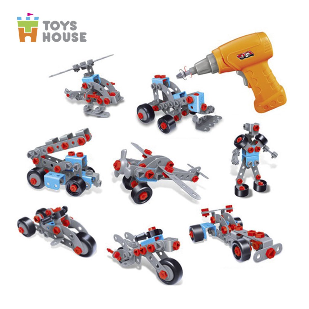 Đồ chơi phát triển kỹ năng cho bé - DIY MODELS lắp ghép mô hình 3D 2 trong 1 Toyhouse TLH nhựa mềm