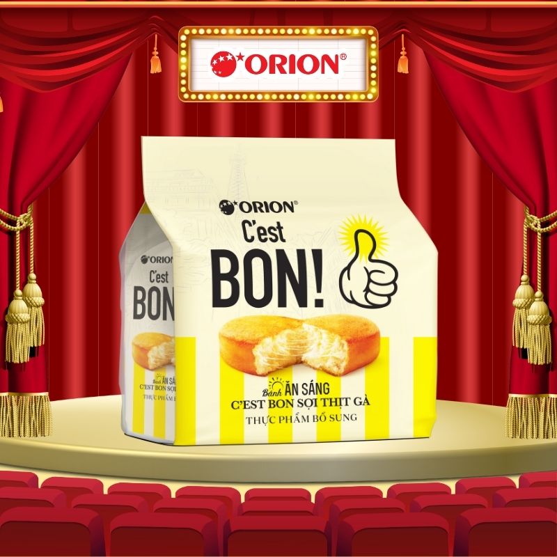 Combo 5 gói bánh ăn sáng C'EST BON sợi thịt gà TRUYỀN THỐNG (85g x 5)