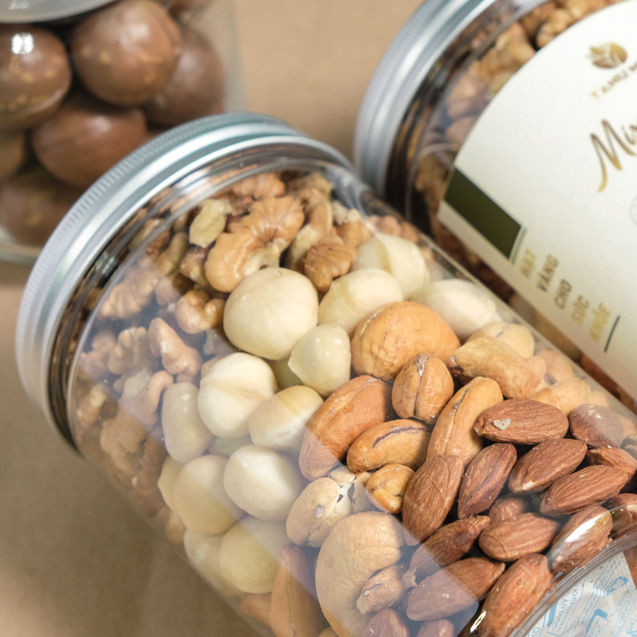 Hạt mix 4 hạt Cashew Hũ 500gr - TANU NUTS