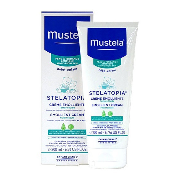 Mustela Kem Dưỡng Da Dành Cho Da Chàm Thể Trạng Stelatopia Emollient Cream 200ml Tặng Gentle Cleansing Gel 50ml