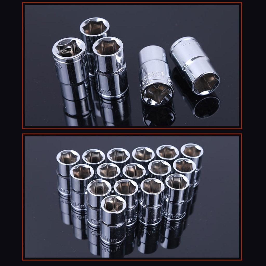 2 X 17mm & 19mm Short Socket Set 1/2 '' Metric Hexagon Socket