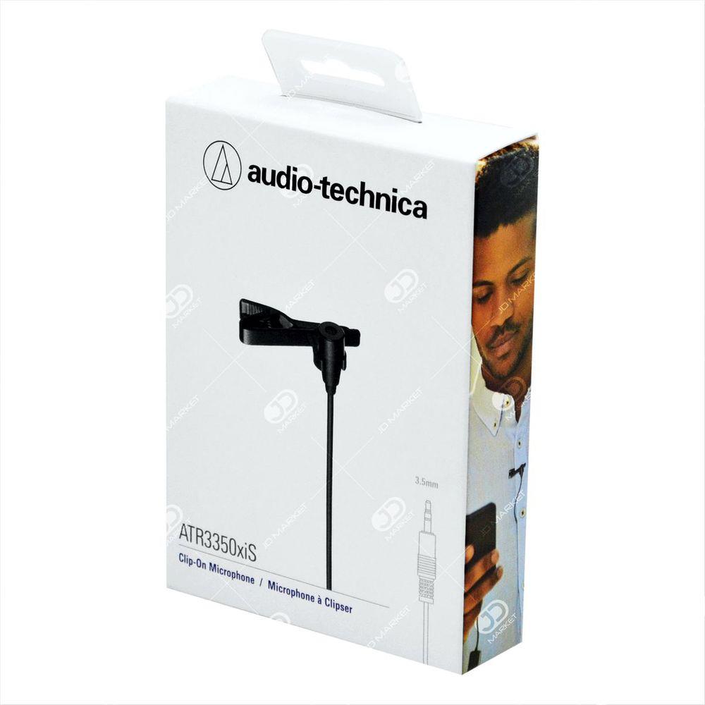 Micro Gài Áo Audio-Technica ATR3350XIS - Cho Máy Ảnh, Máy Quay, Có Giắc Chuyển Cho Điện Thoại TRRS Android - Hàng Chính Hãng