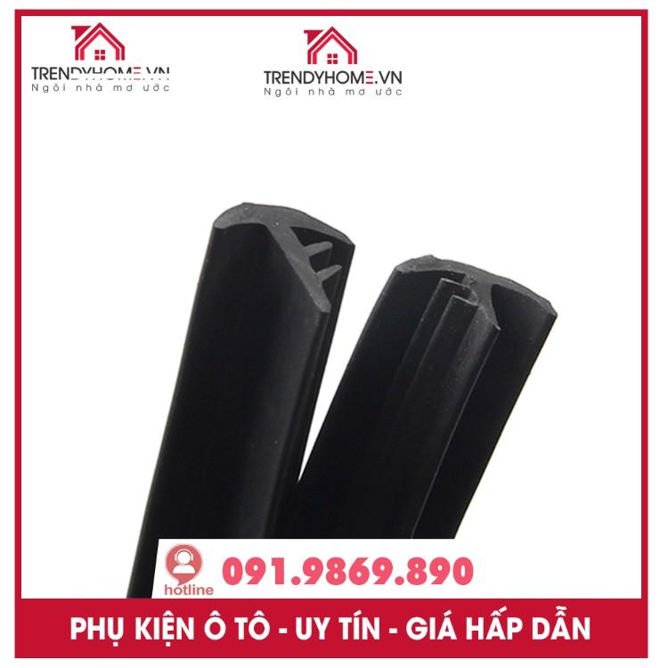 Bộ 1,6m Gioăng Cao Su Chữ T kèm que hỗ trợ gài | chặn nước khe kính lái thích hợp mọi loại xe